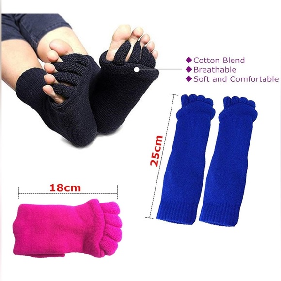 Nachvorn Five Toe Separator Socks Alignment Pain Health Massage Socks 3-pair - Picture 3 of 10